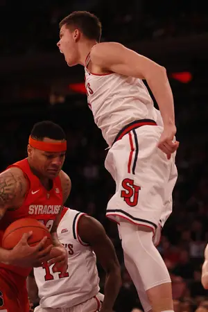 Amar Alibegovic hit three 3-pointers against Syracuse. St. John's knocked down 12 in total in its 12-point win.