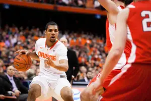 Michael Gbinije and the Orange take on Cornell on Saturday at noon. Last season, Syracuse beat the Big Red by a score of 61-44.
