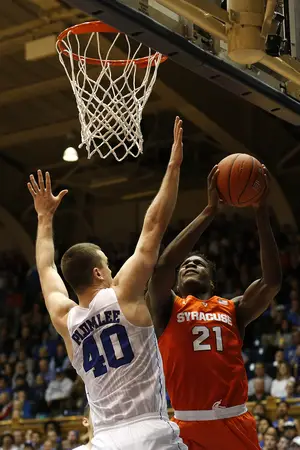 Tyler Roberson pulled down 20 rebounds and scored 14 points to lead Syracuse in its upset win against No. 20 Duke. The Orange got its first win as a member of the ACC at Cameron Indoor Stadium. 