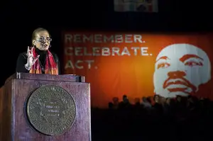 Michele Norris, founder of the Race Card Project, delivered the keynote address at the 30th Annual Martin Luther King, Jr. Celebration, which was held in the Carrier Dome.