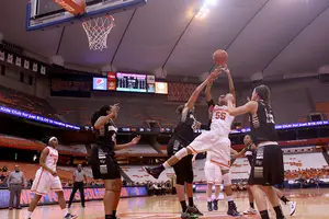 Bria Day's become a more effective offensive player this season because of how she's positioning near the rim. Syracuse hosts Boston College on Wednesday at 7 p.m.