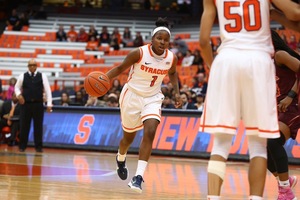 Alexis Peterson scored 16 points and helped Syracuse run out the clock when the Orange needed it against Virginia Tech. 