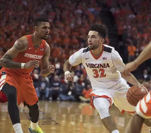 London Perrantes and Virginia dominated Syracuse in the paint to the tune of an eight-point win at John Paul Jones Arena in Charlottesville on Sunday night.