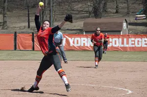 AnnaMarie Gatti pitched a shutout in game one of Friday's doubleheader for SU's first win of the season.