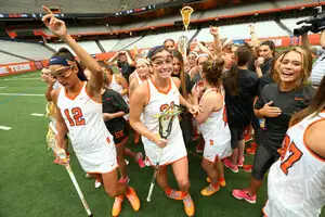 Syracuse attack Kayla Treanor (21) was named to the preseason All-ACC team on Thursday. She was a Tewaaraton Award finalist in 2015. 
