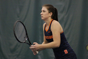 Anna Shkudun has relied on an improving serve to start her singles season with six wins in eight matches.