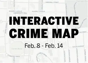 See what crime occured near campus this week.