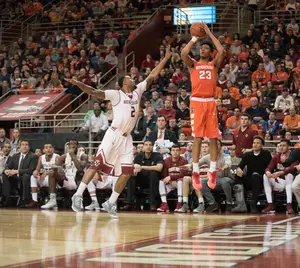 Malachi Richardson elevates for a jump shot. He finished with 15 points and helped key a 16-2 run in the second half that led Syracuse to victory.