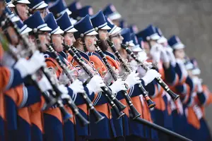 Women have been allowed to participate in the Syracuse University Marching Band for only about 50 years.