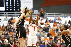 Alexis Peterson guided Syracuse's offense all afternoon in a 73-56 win over Army on Friday.