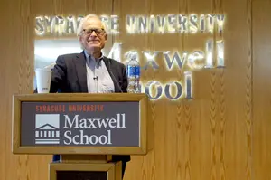 Martin Indyk, executive vice president of the Brookings Institution in Washington, D.C., spoke in Eggers Hall on Wednesday about the Israeli-Palestinian conflict.