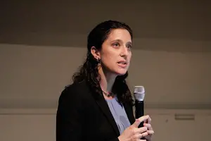 Carrie Bettinger-López, White House adviser for violence against women, spoke at Syracuse University on Monday before the screening of the documentary 