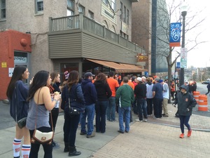 Fans packed into Faegan's Cafe & Pub to watch Syracuse play North Carolina.