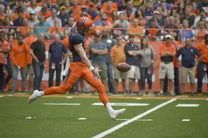Riley Dixon is gone. Syracuse might not be able to replace his fake kick specialty, but Sterling Hofrichter is slotted as the next punter.