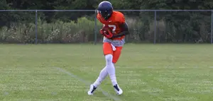 Jamal Custis is 6 feet 5 inches tall. His size gives him an opportunity to make a push for Syracuse's second outside receiver spot.