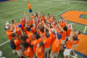 After training for about a week, 44 Orientation Leaders will be welcoming Syracuse University's incoming students and easing their transition to the university. 