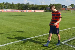Oyvind Alseth (pictured) and Syracuse men's soccer have dropped one spot to No. 3 in the latest NSCAA coaches poll. 