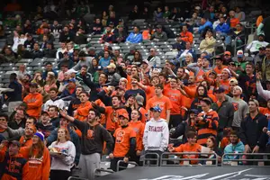 The crowd at MetLife Stadium was predominantly Notre Dame fans, but Saturday's contest still counted as a Syracuse home game.