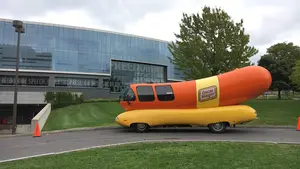 The famed Oscar Mayer Weiner Mobile was spotted outside Newhouse 3 this morning.