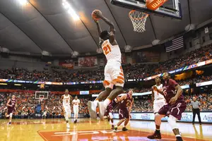Tyler Roberson chipped in 12 points as the Orange over-powered Holy Cross. 