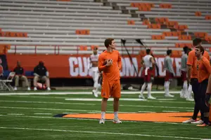 Eric Dungey was on the field for warm ups but did not play against North Carolina State.