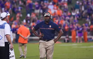 Dino Babers discussed quarterback Eric Dungey, redshirt juniors who may leave after this season and Pittsburgh's running game Monday. SU faces Pitt at Heinz Field on Saturday. 