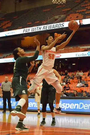 Briana Day helped Syracuse's inside attack with 12 points in the game.