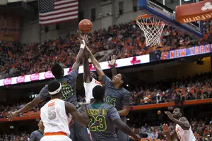 Syracuse will host Eastern Michigan on Monday night. The last time the teams played was Dec. 31, 2013 (pictured). Syracuse won, 70-48.