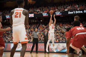 Tyler Lydon got hot again on Tuesday night and led all scorers with 20 points. He shot 4-for-6 from beyond the arc and grabbed 10 boards to record a double-double.