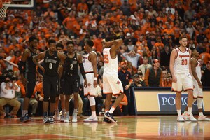 Tyus Battle has been limited with a foot injury, and it's thrown off SU's rotation. 