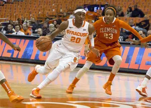 Brittney Sykes scored 21 points, as SU beat Clemson by 26 points on Thursday night in South Carolina. 