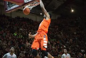 Taurean Thompson led the Orange in both points(18) and blocks(3) in the game. 