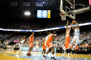 Syracuse got dominated on the boards by North Carolina in another road loss.