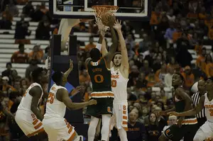 Tyler Lydon contributed three blocks to go along with his seven rebounds and 20 points. 