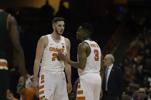 Syracuse was led by its two leading scorers on Wednesday, as Andrew White and Tyler Lydon combined to score 42 points. 