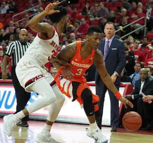 Andrew White scored 28 points for the Orange, supplementing John Gillon's 43 points in SU's win. 