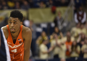 John GIllon scored 20 points and had four assists, knifing his way through the Pitt defense. It wasn't enough down the stretch. 