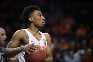 John Gillon scored eight points and missed the game-tying 3 in the waning seconds. 