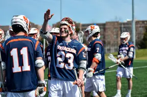 Nick Mariano was all smiles after his big four-goal game led Syracuse to an upset over the nation's top-ranked team.