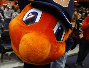 Otto the Orangeman was officially named Syracuse University's mascot in 1997 during a formal vote among students, faculty and alumni.