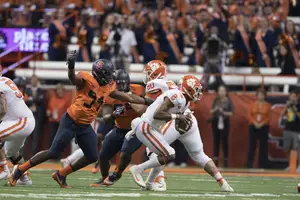 Syracuse's defense recorded four sacks and knocked Clemson quarterback Kelly Bryant out of the game. It also held the Tigers to just 24 rushing yards outside of the two long touchdown runs.