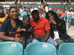 Ishmael's parents, as well as several siblings and other relatives, came to watch the nation's leading receiver. 