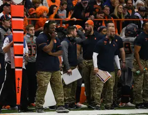 On three-straight plays, Syracuse wide receivers beat their man, Babers said. None of the plays resulted in a completion.