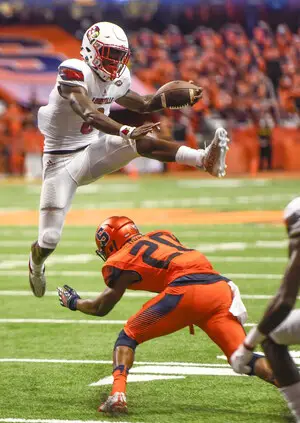 Lamar Jackson put up 610 total yards for Louisville last year in the Carrier Dome. He'll be Louisville's biggest weapon again this Saturday.
