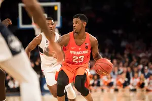 Frank Howard had six assists as part of Syracuse's late Tuesday night win at MSG.
