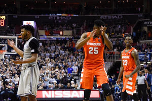 Tyus Battle hit two 3-pointers in overtime in Syracuse's comeback win over Georgetown.