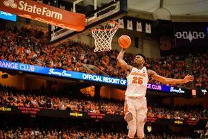 Tyus Battle slams home a dunk for one of his 34 points. 