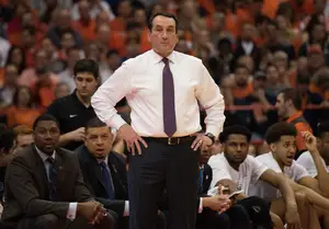 Mike Krzyzewski was frustrated enough during last year's loss at the Carrier Dome to take his jacket off. He and Duke will host Syracuse on Saturday night.