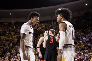 Shannon Evans II, left, and Remy Martin are two of ASU's 