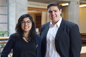 Jankovic (right) is an SA veteran who has served in the organization since his freshman year. Fazal would be an SA newcomer if elected vice president. 